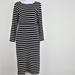 J. Crew Dresses | J Crew Dress 6 Knee Length Long Sleeve Blue & White Striped Zip Back Round Neck | Color: Blue/White | Size: 6