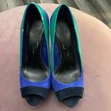Jessica Simpson Shoes | Jessica Simpson Platform Pumps | Color: Black/Blue | Size: 5.5