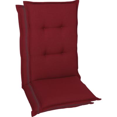 Hochlehnerauflage GO-DE, rot (kirschrot), B:50cm T:120cm, Polyester, Polsterauflagen, in verschiedenen Ausführungen Image
