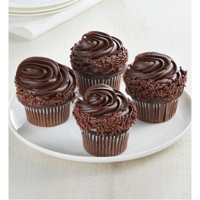 1-800-Flowers Food Delivery Jumbo Chocolate Cupcakes 4 Count | Same Day Delivery Available | Happiness Delivered To Their Door