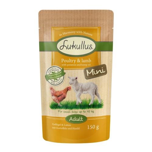 Sparpaket Lukullus Mini Frischebeutel 24 x 150 g - Geflügel & Lamm