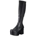 LAMODA Damen Elegant Strangers Knee High Boot, Black Pu, 38 EU