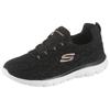 Slip-On Sneaker SKECHERS "Summits", Damen, Gr. 35, schwarz, Textil, sportlich, Schuhe, Slipper, Freizeitschuh, Komfortschuh mit Memory Foam