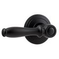 Kwikset Ashfield Passage Door Lever w/ Round Rosette in Black | 3.19 H x 6.13 W in | Wayfair KW56866