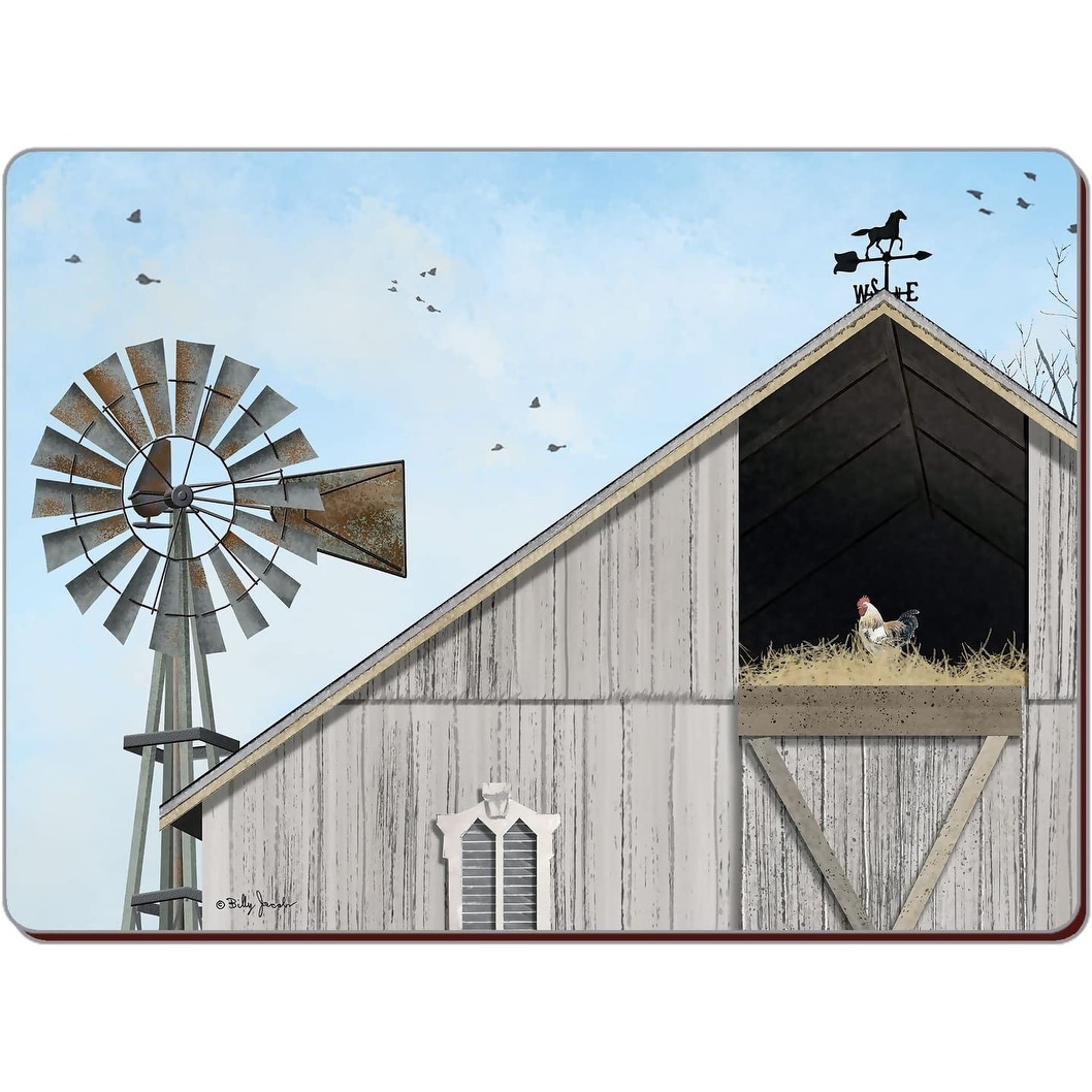 CounterArt Set of 2 Hardboard Placemats, Winds Aloft