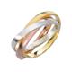 Ring "Tricolor", 3 Ringe Aus 333Er Gold (Ringgröße: 19 Mm)