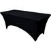 Uralili Fitted Table Cover Elastic Spandex Tablecloth 6 ft Bed Table Clothes-Black