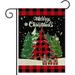 SPXUBZ Merry Christmas Garden Flag Winter Outdoor Christmas Decorations Double Sided Burlap Holiday Flags 12x18 Inch