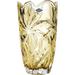 Bohemia Crystal AU52631 11 Flowers Vase Flora . Lead-Free Crystal Amber