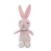 JYYYBF Knitted Plush Cartoon Toy for Boys and Girls Bear Rabbit Pony Dinosaur Elephant Organic Hand-Crocheted Animal Rattle Rabbit 22*11 cm