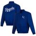 Men's JH Design Royal Kansas City Royals Full-Snap Pollytwill Varsity Jacket