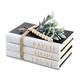 Decorative Hardcover Quote Books,Black and White Decoration Books, Farmhouse Stacked Books,HOPE | FAITH | TRUST (Set of 3) Stacked Books for Decorating Coffee Tables and Bookshelf