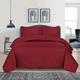 Quilted Bedspread King Size Bed Throws Embossed Quilt Reversible Coverlet - Decorative 3 PCS Red Bedding Set with 2 Pillowcases