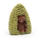 Jellycat Forest Fauna Brown Bear in Fir Tree Collectable Plush Decoration