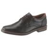 Schnürschuh RIEKER, Herren, Gr. 45, schwarz, Lederimitat, elegant, Schuhe, mit modischen Ziernähten, Freizeitschuh, Halbschuh, Schnürschuh