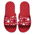 Men's ISlide Red Chicago Bulls Holiday Pattern Slide Sandals