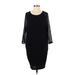 Armani Exchange Casual Dress - Sheath: Black Solid Dresses - Women's Size 2X-Small
