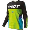 Shot Draw Tracer Kids Motocross Jersey, black-green, Size 8 - 9