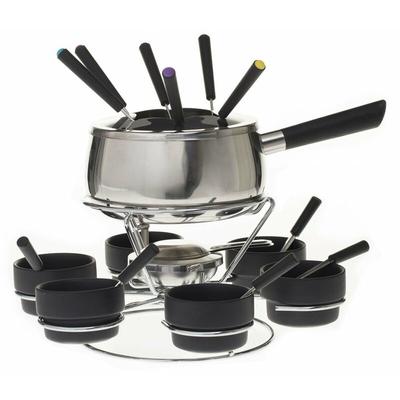 Secret De Gourmet - Fondue-Set mit sechs Tassen, professionelles Gerät mit 22 Elementen