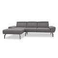 DOMO collection Ecksofa »Cabarini«, links, dunkelgrau