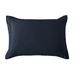 Red Barrel Studio® Hollandsworth Washed Linen Tailored Modern Rustic Chic 27x39 inch Dutch Euro Pillow /Down/Feather/Linen in Blue/Navy | Wayfair