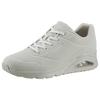 Wedgesneaker SKECHERS "UNO STAND ON AIR", Damen, Gr. 41, grau (hellgrau), Lederimitat, sportlich, Schuhe Sneaker, Freizeitschuh, Halbschuh, Schnürschuh weich gepolsterte Innensohle
