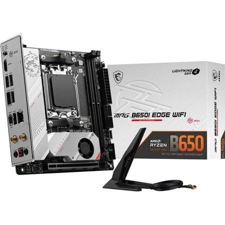 MSI MPG B650I EDGE WIFI Gaming Desktop Motherboard - AMD B650 Chipset - Socket AM5 - Mini ITX (mpgb650iedgewifi)