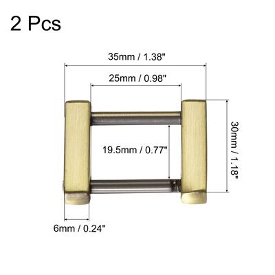 Purse Strap Rings, 2Pcs 35mm Metal Screw-in Shackle Buckle for Craft - Bronze