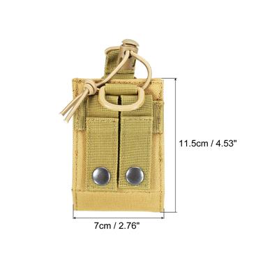 Walkie Talkie Pouch Radio Holder Protective Covers Nylon Carry Bag - Beige