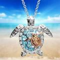 Kayannuo Christmas Clearance Ladies Necklace Two Tone Turtle Animal Necklace Jewelry Necklace