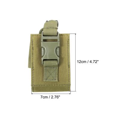 Walkie Talkie Pouch Radio Holder Protective Covers Nylon Carry Bag - Beige