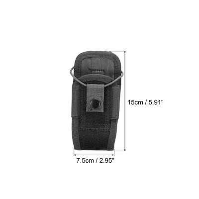 Radio Holder Walkie Talkie Protective Covers Nylon Holder Carry Bag - Black