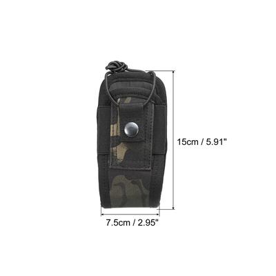 Radio Holder Walkie Talkie Protective Covers Nylon Carry Bag - Black Camouflage
