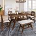 6 Piece Wood Counter Height Dining Table Set