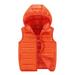 Child Kids Toddler Baby Boys Girls Sleeveless Winter Solid Coats Hooded Jacket Vest Outer Outwear Outfits Clothes Lightweight Kids Jacket Youth Puff Jacket Kids Winter down Jacket Boys Boys Light down