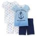 Carter s Baby Girls 4 Piece Snug Fit Cotton Pajamas Blue 18 Months