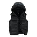 Child Kids Toddler Baby Boys Girls Sleeveless Winter Solid Coats Hooded Jacket Vest Outer Outwear Outfits Clothes Lightweight Kids Jacket Youth Puff Jacket Kids Winter down Jacket Boys Boys Light down