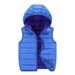 Child Kids Toddler Baby Boys Girls Sleeveless Winter Solid Coats Hooded Jacket Vest Outer Outwear Outfits Clothes Lightweight Kids Jacket Youth Puff Jacket Kids Winter down Jacket Boys Boys Light down