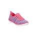 Women's CV Sport Ariya Slip On Sneaker by Comfortview in Pink Purple Multi (Size 10 1/2 M)