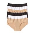 Plus Size Women's Cotton 3-Pack Color Block Full-Cut Brief by Comfort Choice in Basic Assorted (Size 13) Underwear