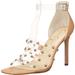 Jessica Simpson Shoes | Jessica Simpson Studded Caged Ankle Wrap Dress Sandals, Wore Once. 3.8” Heel | Color: Cream | Size: 7.5