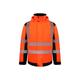 Korntex Hi-Vis Copenhagen Softshell Regen-Jacke (bedruckbar) - Wasserdichte Warnschutz-Arbeitsjacke orange S