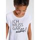 T-Shirt KIDSWORLD "Ich muss garnichts" Gr. 164/170, weiß Mädchen Shirts T-Shirts