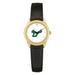 Women's Gold/Black South Florida Bulls Medallion Leather Watch