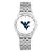Unisex Silver West Virginia Mountaineers Team Logo Rolled Link Bracelet Wristwatch