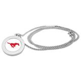 Women's Silver SMU Mustangs Logo Pendant Necklace