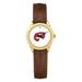 Women's Gold/Brown Western Kentucky Hilltoppers Medallion Leather Watch