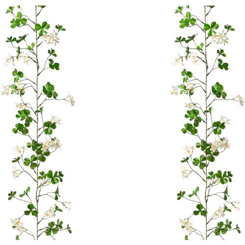 „Kunstgirlande CREATIV GREEN „“Kleegirlande mit Blüten““ Kunstpflanzen Gr. L: 180 cm, 2 St., weiß Kunstgirlande“