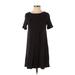 Ann Taylor LOFT Casual Dress - Shift: Black Solid Dresses - Women's Size Small Petite