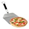 Pizzaschieber, Edelstahl, klappbarer Holzgriff, für Brot & Flammkuchen, Pizzaschaufel 29x29 cm,